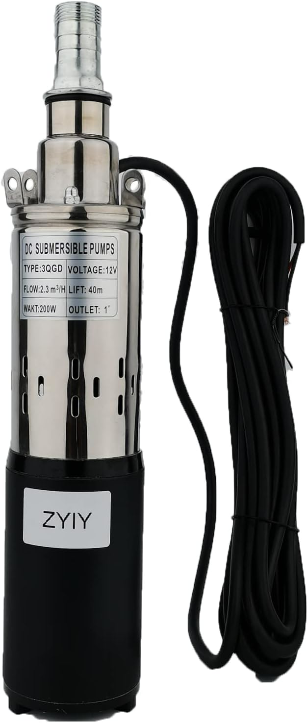 12V Deep Well Submersible Pump 200W DC Solar Power Deep Well Pump 3