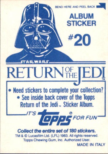 Star Wars ROTJ Trading Card Sticker Album Complete Your Set You Pick 1983 Topps - Bild 41 von 355