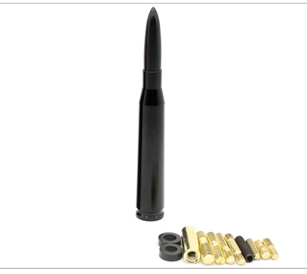 Antena bala negra 50 CAL apta para Ford F150 Raptor F-250 F-350 Super Duty EOA Foto 2 de 4