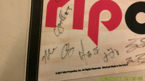 NBA Portland Trailblazers 2016-17 Team Signed Autographed Pennant Lillard +11 - Picture 4 of 7