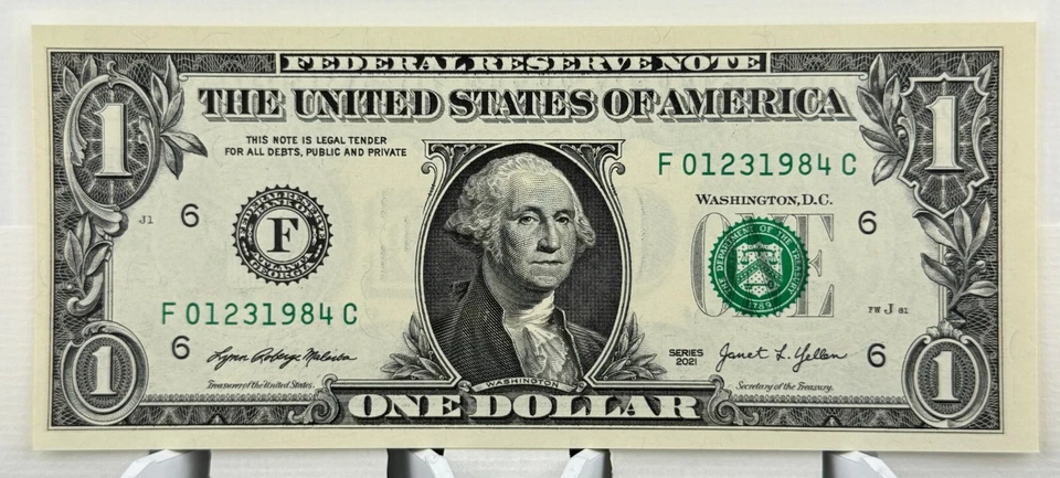 January 23rd 1984 Dollar Jan 23 1984 Birthday NEW Serial Number Uncirculated $1 - Image 2 of 3