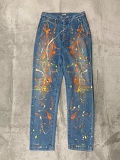 KAPITAL men's painted denim pants jeans size M blue Casual bottom USED