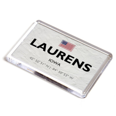 KÜHLSCHRANKMAGNET - Laurens - Iowa - USA - Lat/Long
