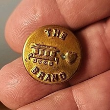 Carhartt Trolley Heart Overalls Work Clothes Brass Wobble Shank Button