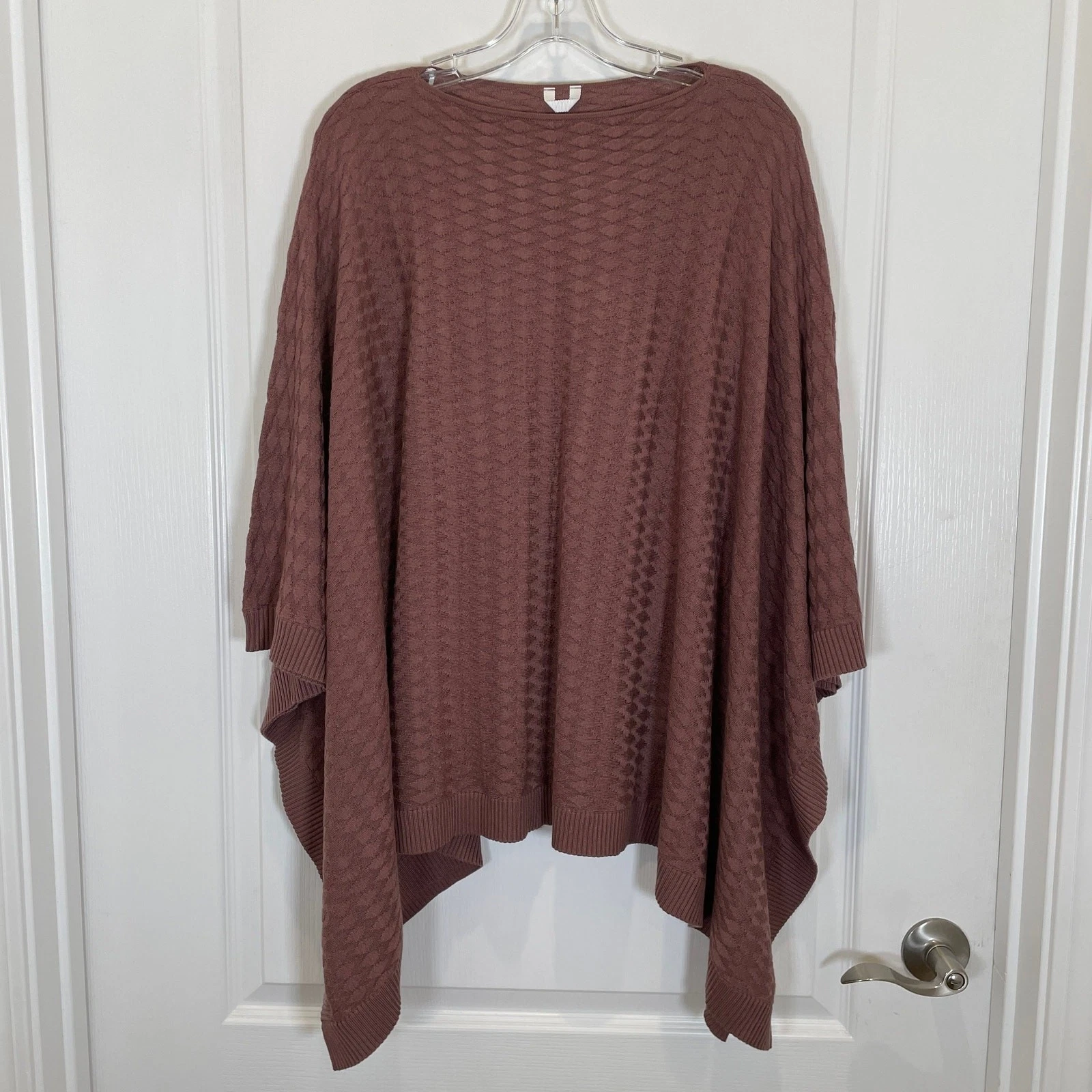 Lululemon Divinity Poncho Wrap Shawl Woven Spanish Oak Mauve Tencel Layering