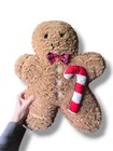 Primark Gingerbread Man Cookie With Candy Cane Soft Fluffy Christmas Cushion