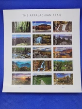 15 FOREVER FIRST CLASS LETTER STAMPS THE APPALACHIAN TRAIL MNH 2025 BOOK PANE