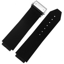 Black Silicon Stripe Design Strap for Hublot Big Bang