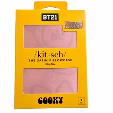 Kitsch x BT21 King COOKY Satin Floral Pillowc...