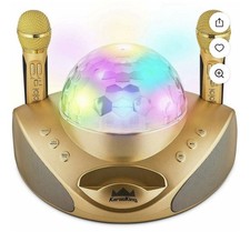 KaraoKing Karaoke Machine 2 Wireless Microphone Bluetooth Compatible