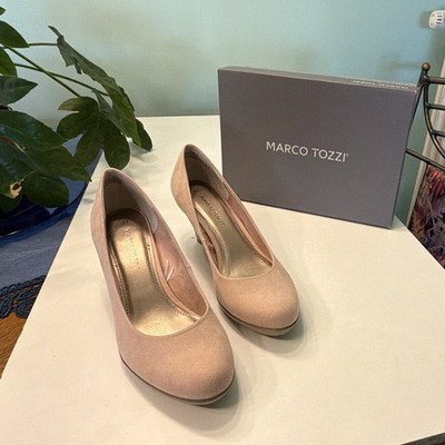 MARCO TOZZI Damen Pumps Rose Blockabsatz EU 41 Velour-Optik MPN 2-22411-28 521