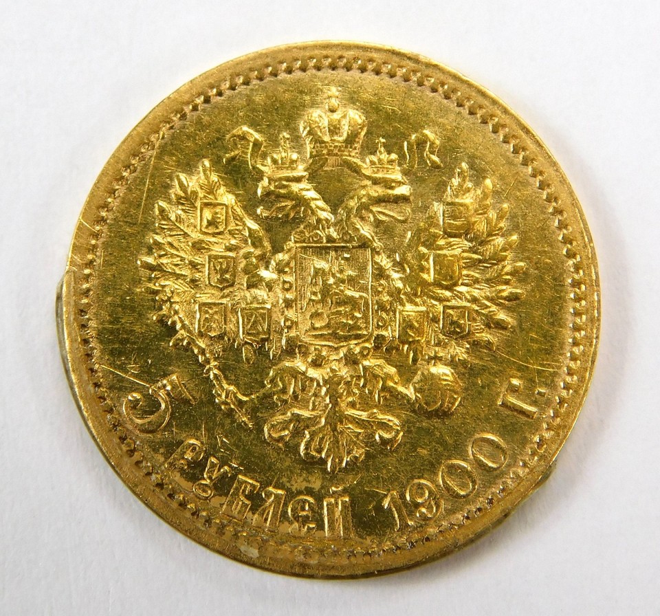 Antique Imperial Russian Nicholas II 5 Rouble Ruble Gold Coin D | eBay