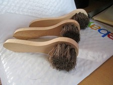 VINTAGE Shoe Polish Dauber 100 Horsehair Wood Handle New Old Stock Lot of 3