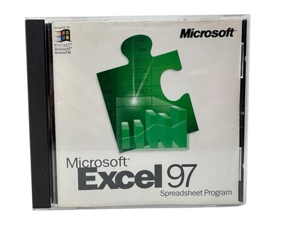 Microsoft Excel 97 Spreadsheet Program Upgrade CD With Key Vintage Tech