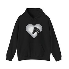 Horse Hoodie, Horse Riding Lovers Horse with Heart Horse Owner Women Men Hoodie