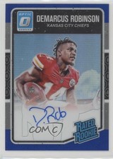 2016 Donruss Optic Rated Rookie Blue Signatures 55/75 Demarcus Robinson Auto 3w8