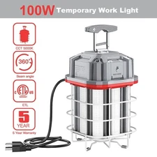 100W 5000K 14100LM LED Temporary Work Lights Linkable Construction Jobsite Lamp