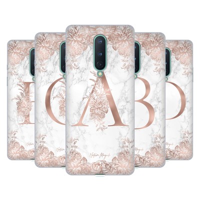 NATURE MAGICK ROSE GOLD MARBLE MONOGRAM SOFT GEL CASE FOR GOOGLE ONEPLUS PHONES