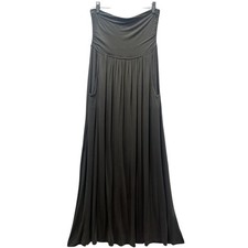 Forever 21 Maxi/Long Gray Strapless With Pockets - Medium