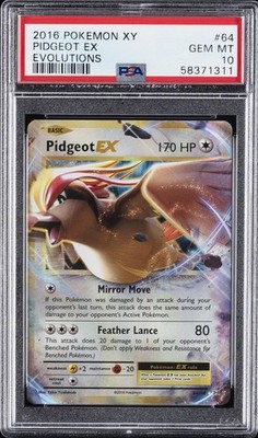 2016 POKEMON XY EVOLUTIONS #64 PIDGEOT EX PSA 10 | eBay
