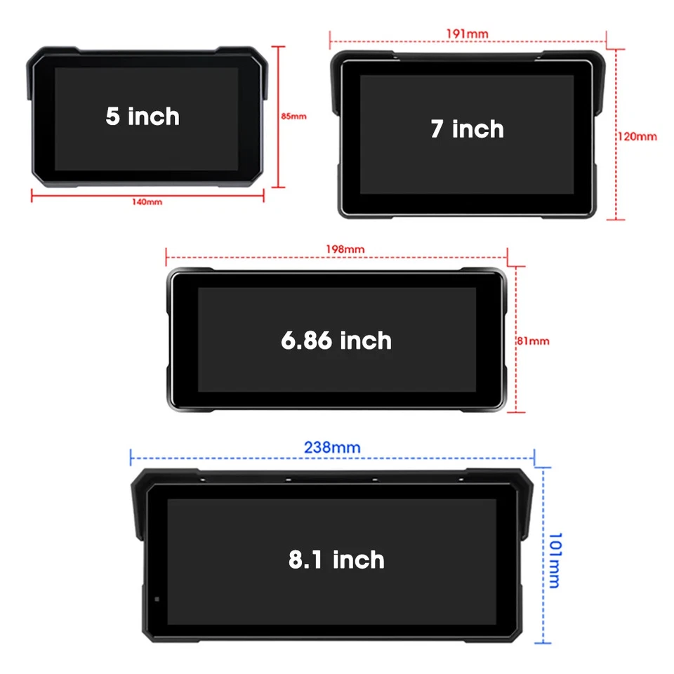 Motorcycle Display Screen Carplay Moto Navigation Portable Digital Dashboard - Image 2 of 4