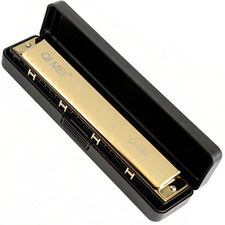 24 hole polyphonic harmonica metal case suitable for beginners as a gift