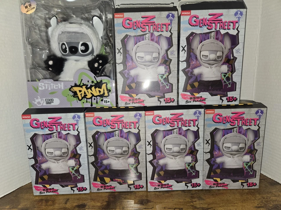 6 Lilo & Stitch Gen Z Street Pendants Plus Panda Stitch (Damaged Box) - Image 2 of 4