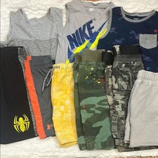 Appaman Camo spiderman and Gray Kids Shorts summer 6/7 bundle set