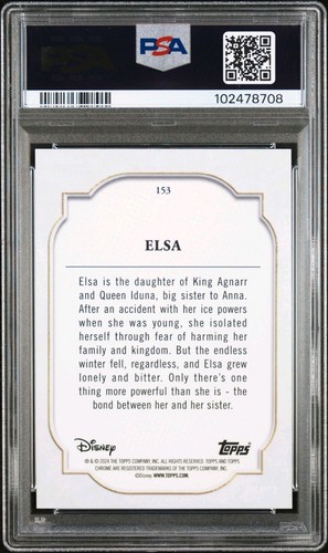 Elsa - 2024 Topps Chrome Disney PSA 9 - Picture 2 of 2