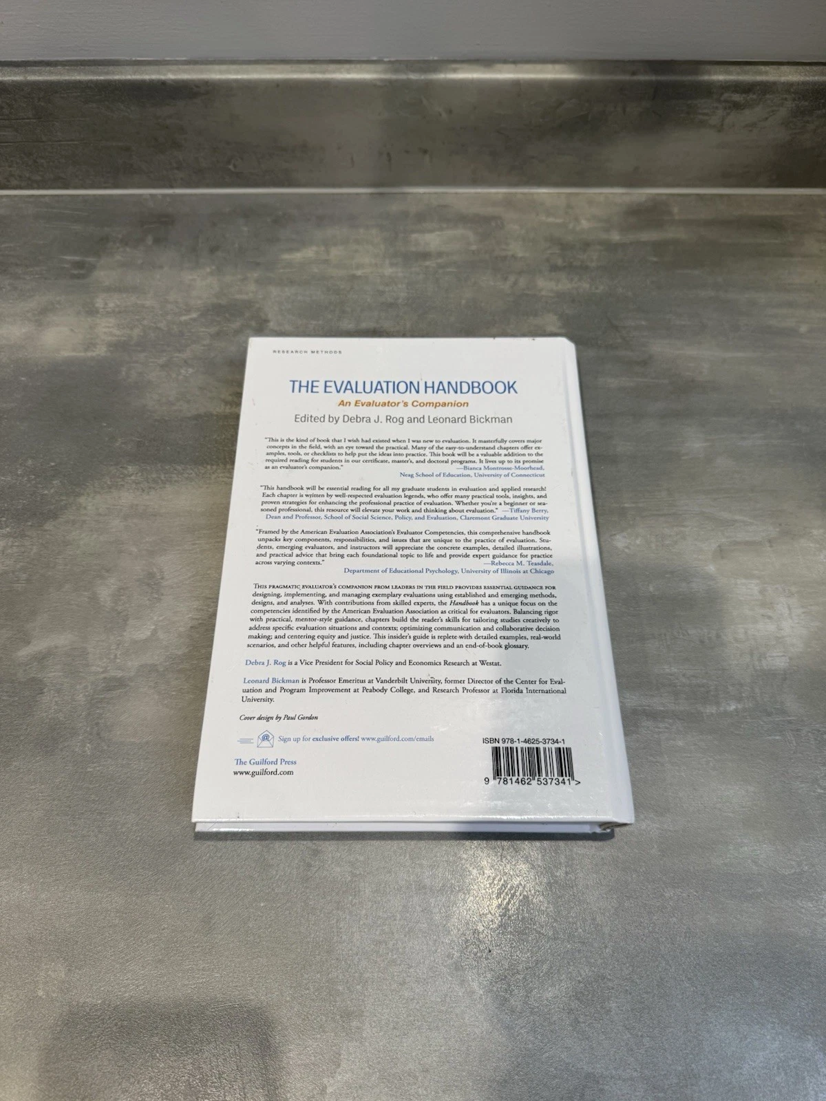 The Evaluation Handbook An Evaluator's Companion Rog Bickman 9781462537341 4