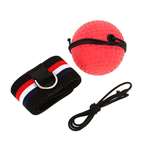 Alomejor Size 7 Boxing Reflex Ball with Red Elastic Headband for Trainers