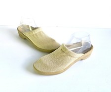 ARCOPEDICO Light Clog Shoes Beige Nylon Knit Sz 39 8 8.5 Comfort Slip On