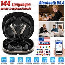 Translator Earbuds 144 Languages Real Time Translation Bluetooth 5.4 Headset