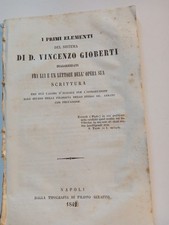Vincenzo Gioberti : I Primi Elementi del Sistema   , 1849