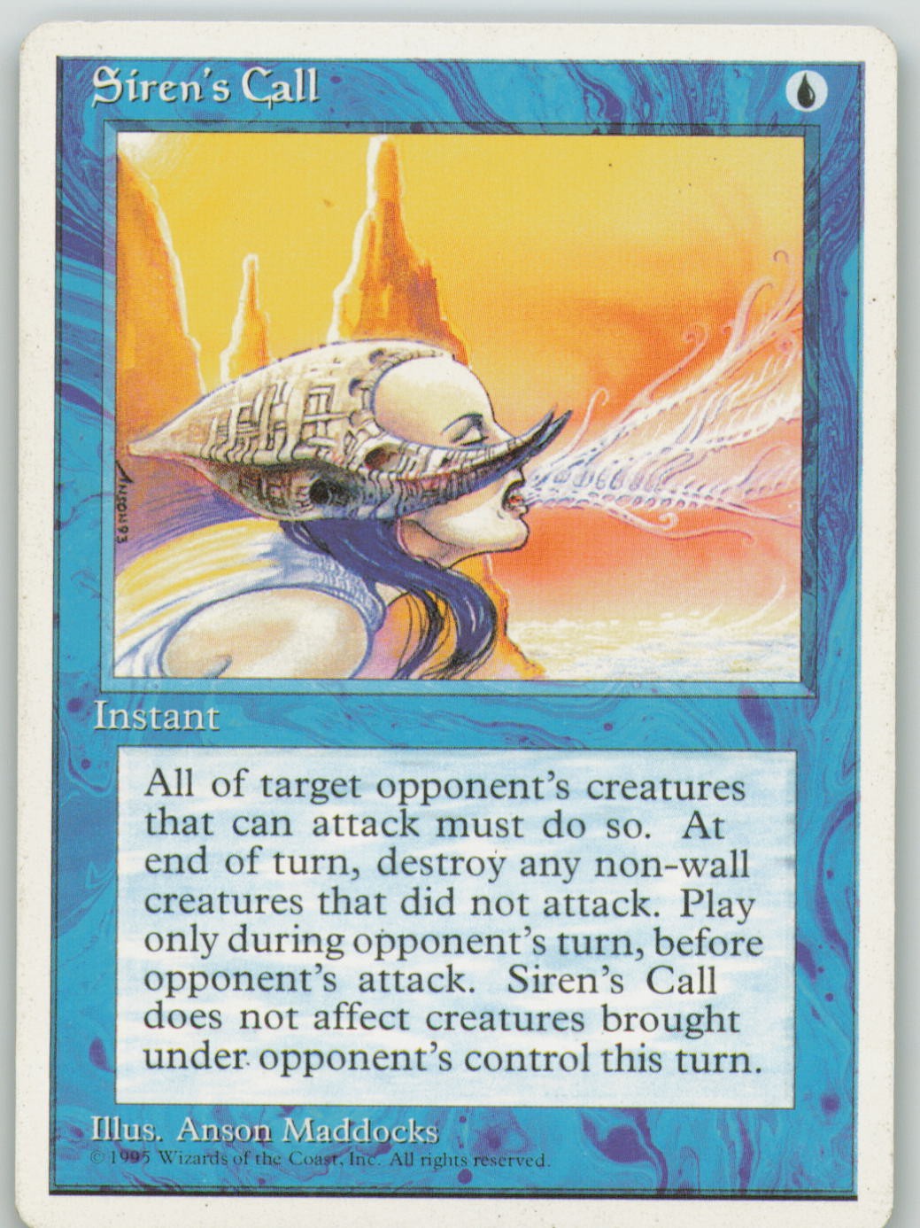 Siren's Call Uncommon Fourth Edition Magic: The Gathering LP