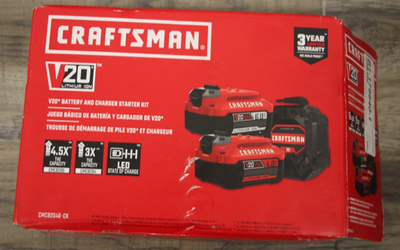 #ad Craftsman V20 Battery 6.0 amp; 4.0 Charger Starter Kit CMCB2046 CK $94.99