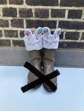 Mini Boden Mädchen Gummistiefel Hunter Gummistiefel Häschenfutter Socken Gr. M Neu 