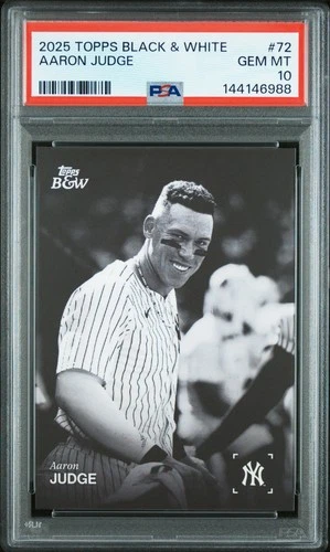 2025 Topps Black and White Baseball Aaron Judge #72 PSA 10 Gem Mint Yankees!