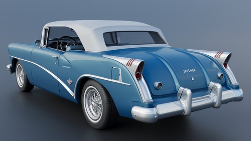 STL File - Buick Skylark (1954) - Stampa 3D 1/87 64 43 32 24 18 Tamiya ERTL GMP - Foto 3 di 11