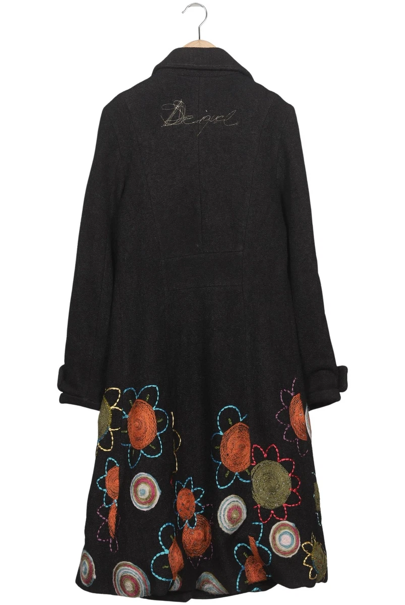 Desigual Mantel Damen Jacke Parka Gr. 40 Wolle Schwarz #440cs9t