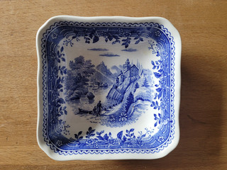 V B Burgenland blau Servierschüssel quadratisch 11 cm