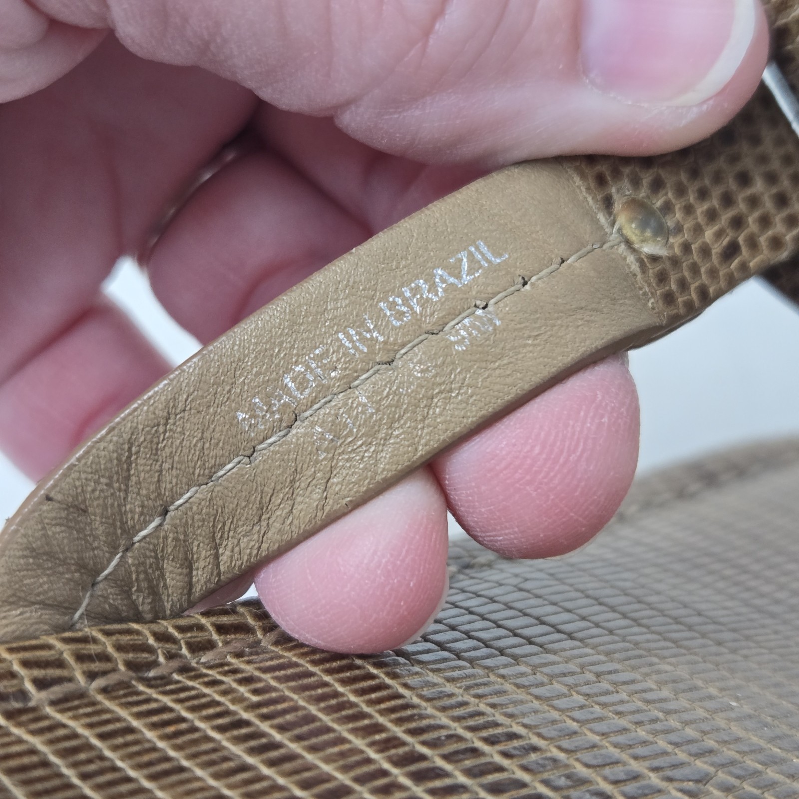 TORY BURCH Women's Logo Brown Snakeskin Miller Flip Flops Size 9 thumbnail 10