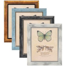 8x10 Picture Frames Set of 4 Rustic Retro Photo Frame with HD Plastic Cover f...