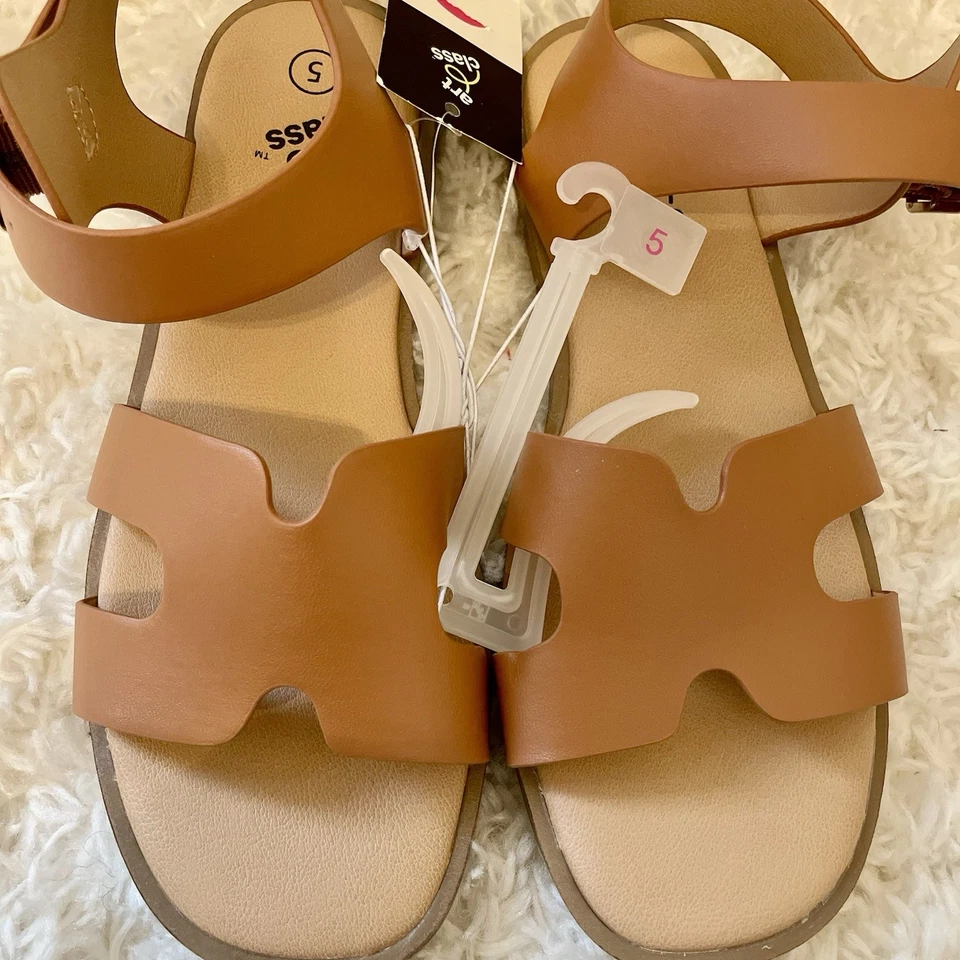 Sandalias Mari con correa al tobillo para niños - clase artística coñac talla 5: cómodas elegantes Foto 2 de 4