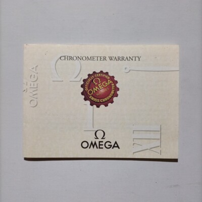 Omega Chronometet Warranty  Instructions Booklet, Libretto Istruz. Vintage Used