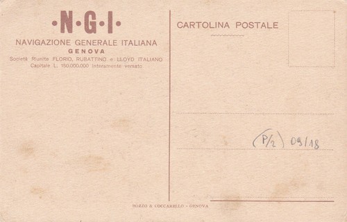 GENOVA - N. G. I. NAVIGAZIONE GENERALE ITALIANA_nave GIULIO CESARE_ill. Minonzio - Imagen 2 de 2