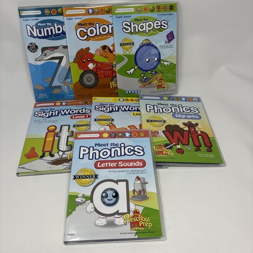 Meet the Phonics-Letter Sounds-Digraphs-Numbers-Shapes-Colors-Sight Words 7 DVDs - Picture 1 of 12