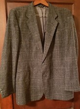 Panhandle Slim Sport Jacket 44L Gray Tweed Western Style 2 Inner Pockets Vent