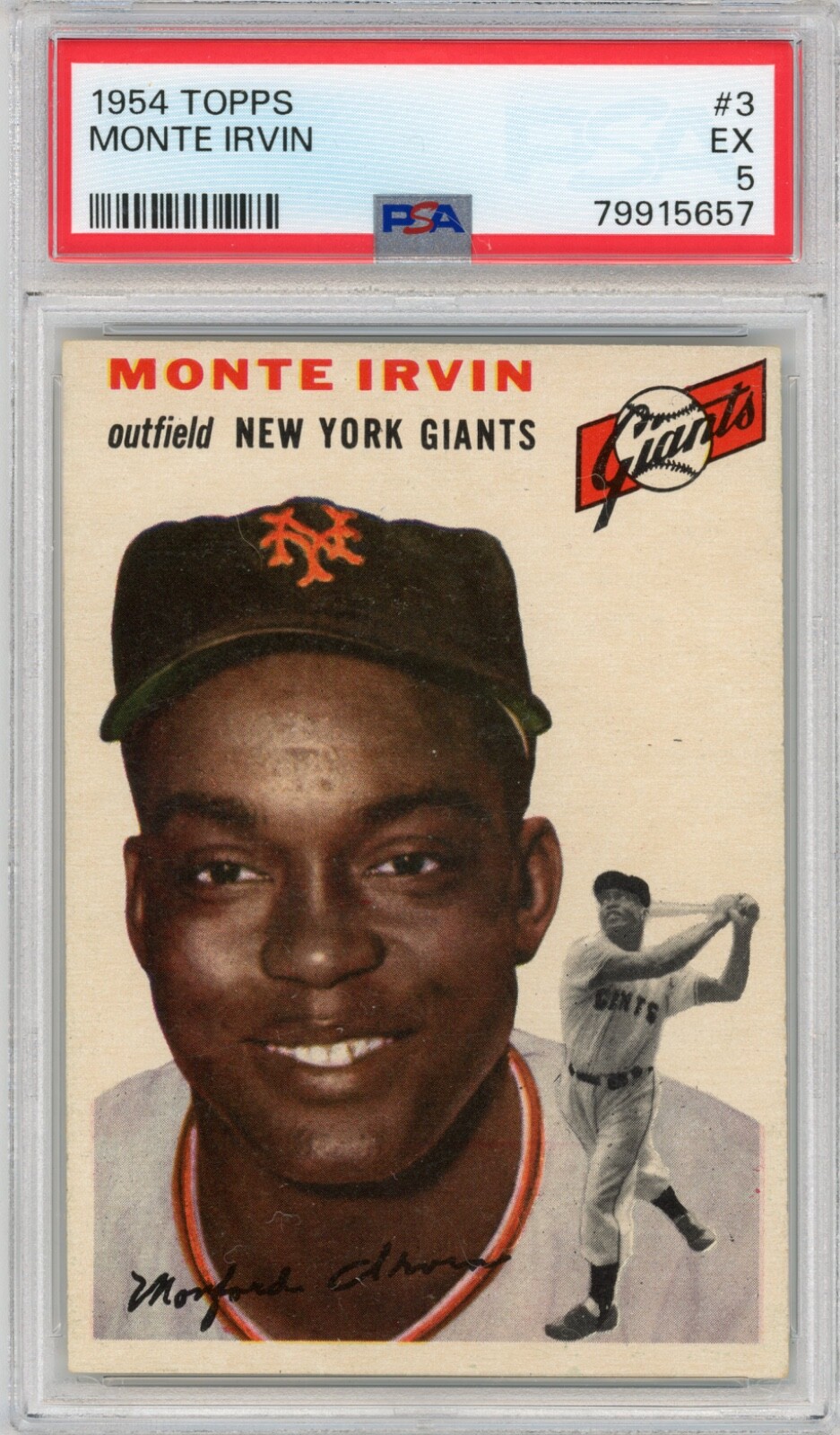 1954 Topps Monte Irvin #3 PSA 5 EX 