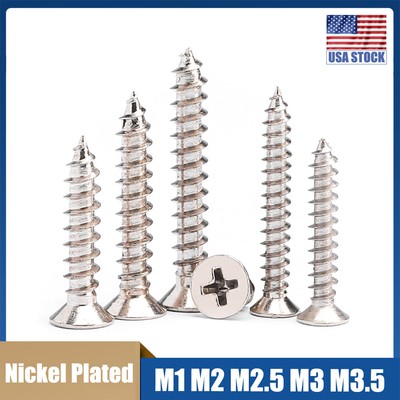 Phillips Flat Head Self Tapping Small Screw M1 M2 M2.5 M3 M3.5 Countersunk Screw